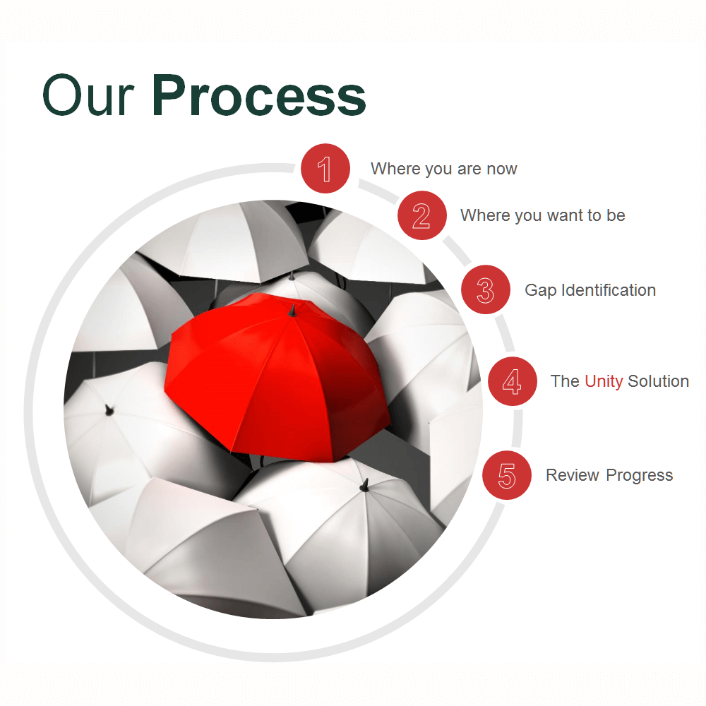 The Unity Partners advice process diagram